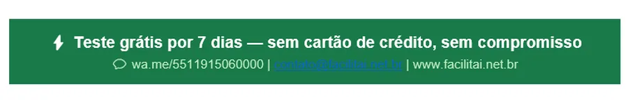 vender para Petrobras: facilitai 7dias de teste total e gratuito sem cartao credito e sem qualquer compromisso