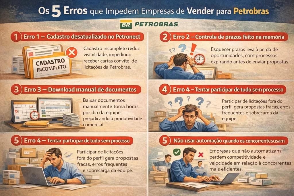 vender para Petrobras Petronect licitações automação fornecedor Petrobras