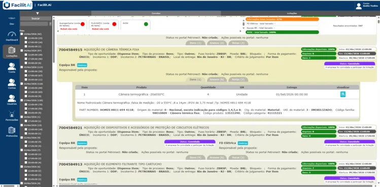 Médias empresas escalam automação de licitações Petrobras sem contratar. Libere 50h/semana e feche mais contratos. Portal Facilitai